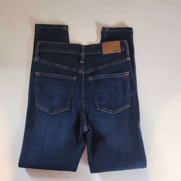 Madewell 10" High Rise Skinny Jeans Stretchy Dark Wash New Womens Size 26 Denim - Picture 5 of 12